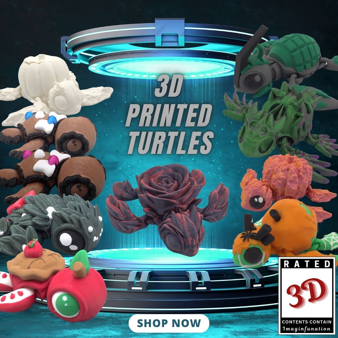 3D-Printed Articulated Turtles - Perfect for Display, Gifts or Collection Addition