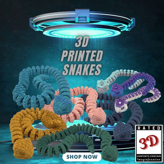 🐍✨ Articulated 3D Printed Snakes: Slither into Style! ✨🐍