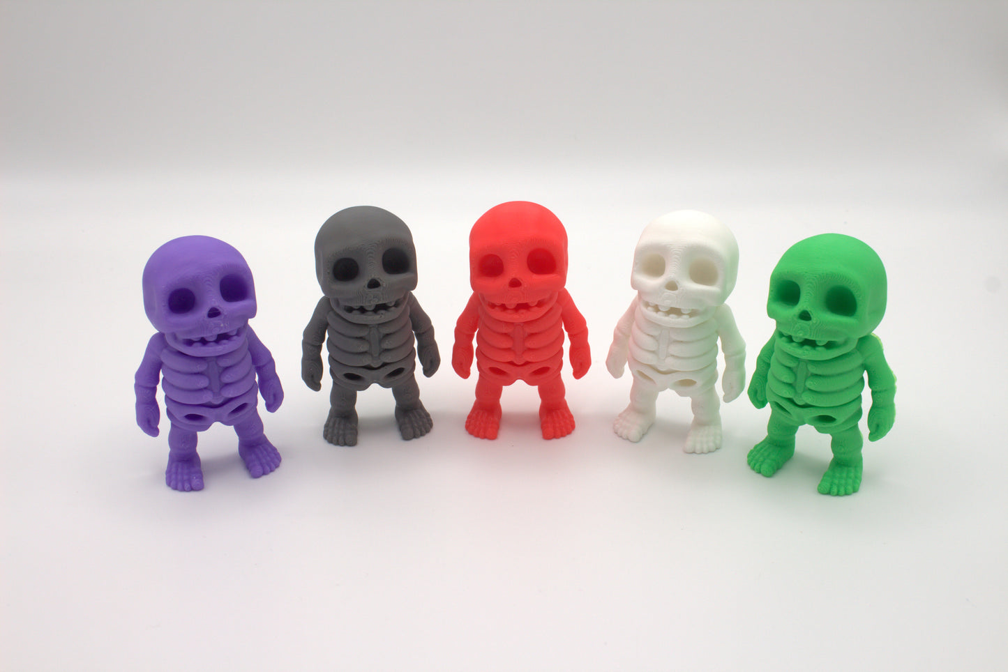 3D Printed Colorful Articulated Skeleton Collectibles