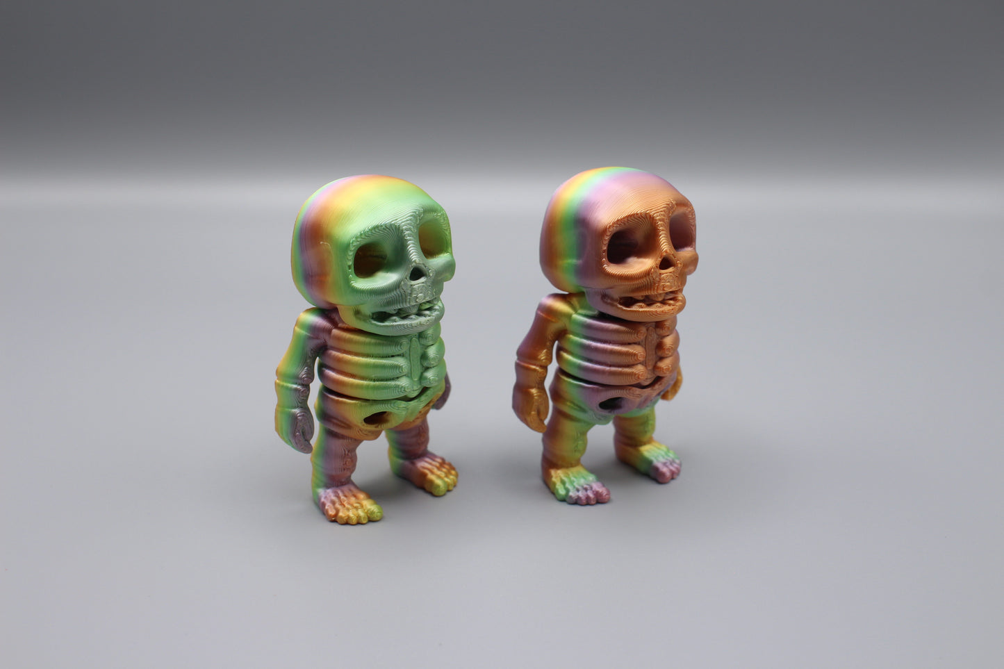 3D Printed Colorful Articulated Skeleton Collectibles