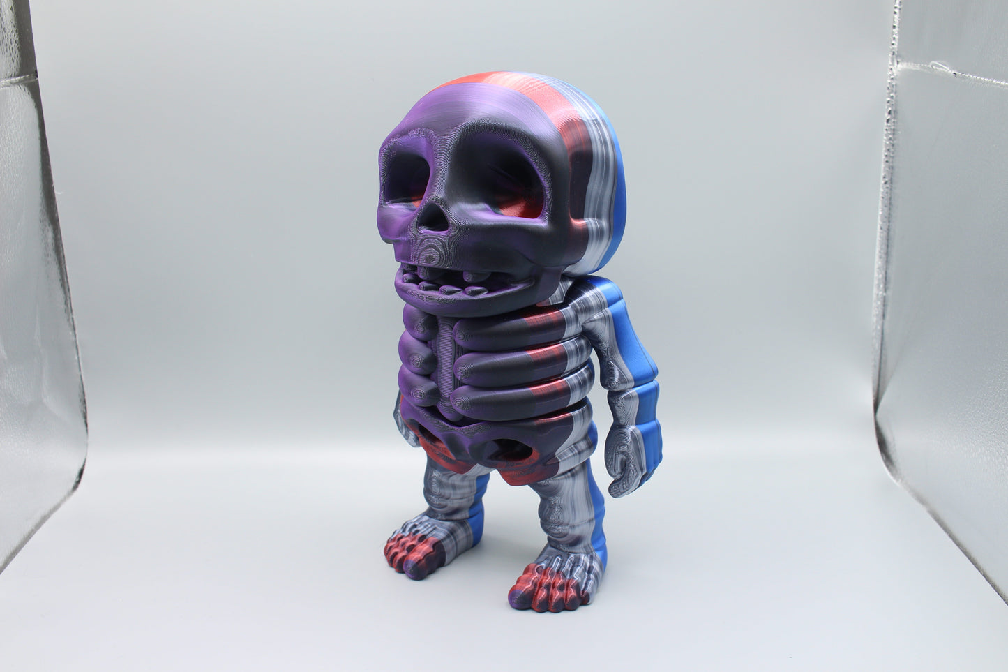 3D Printed Colorful Articulated Skeleton Collectibles